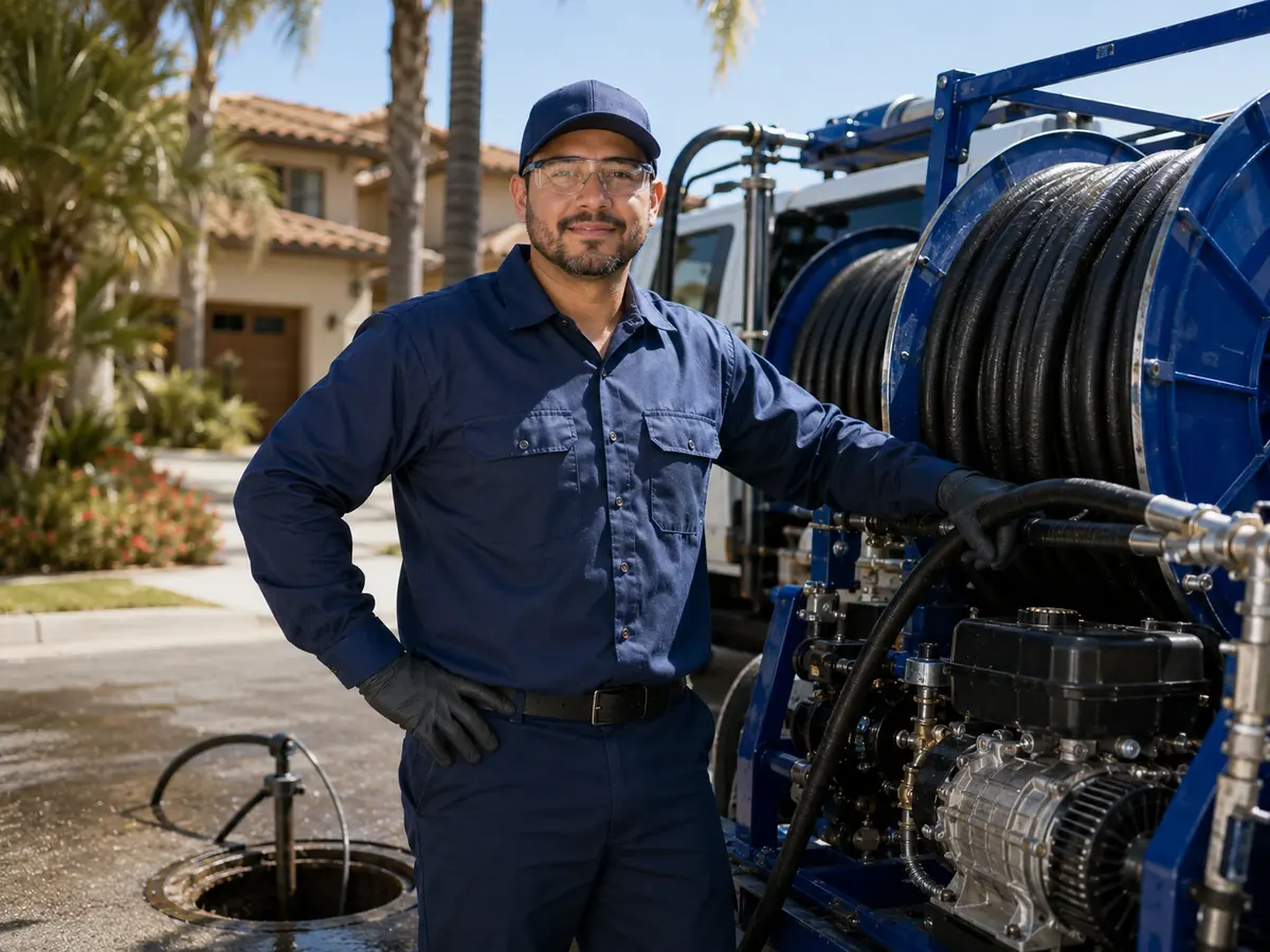 Hydro jet sewer cleaning in California City